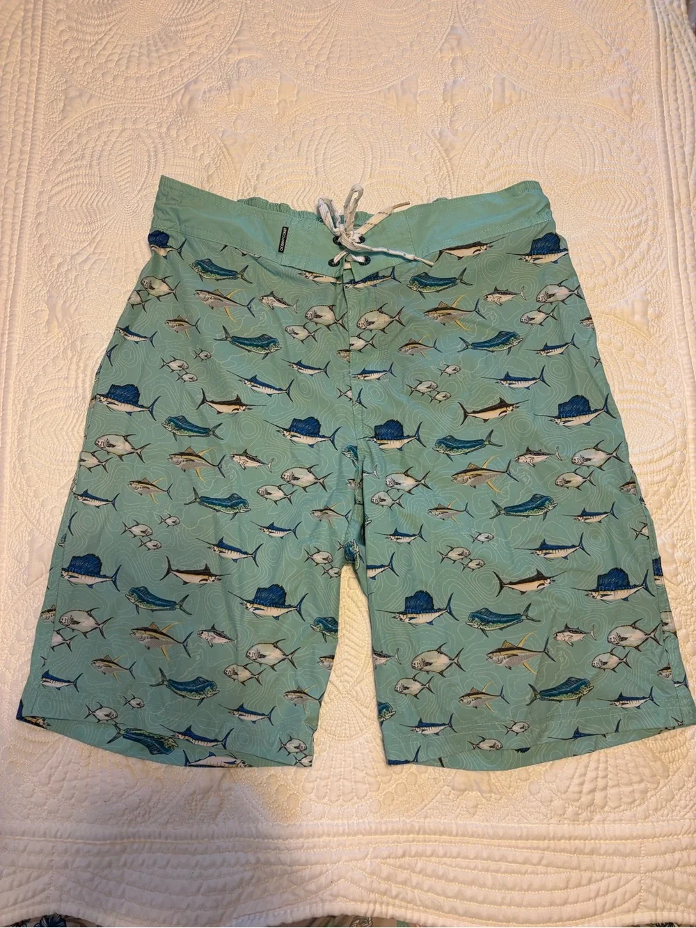 Ocean + Coast Matching Set Fish Print Shirt & Swim Shorts Men’s Tropical Fishing